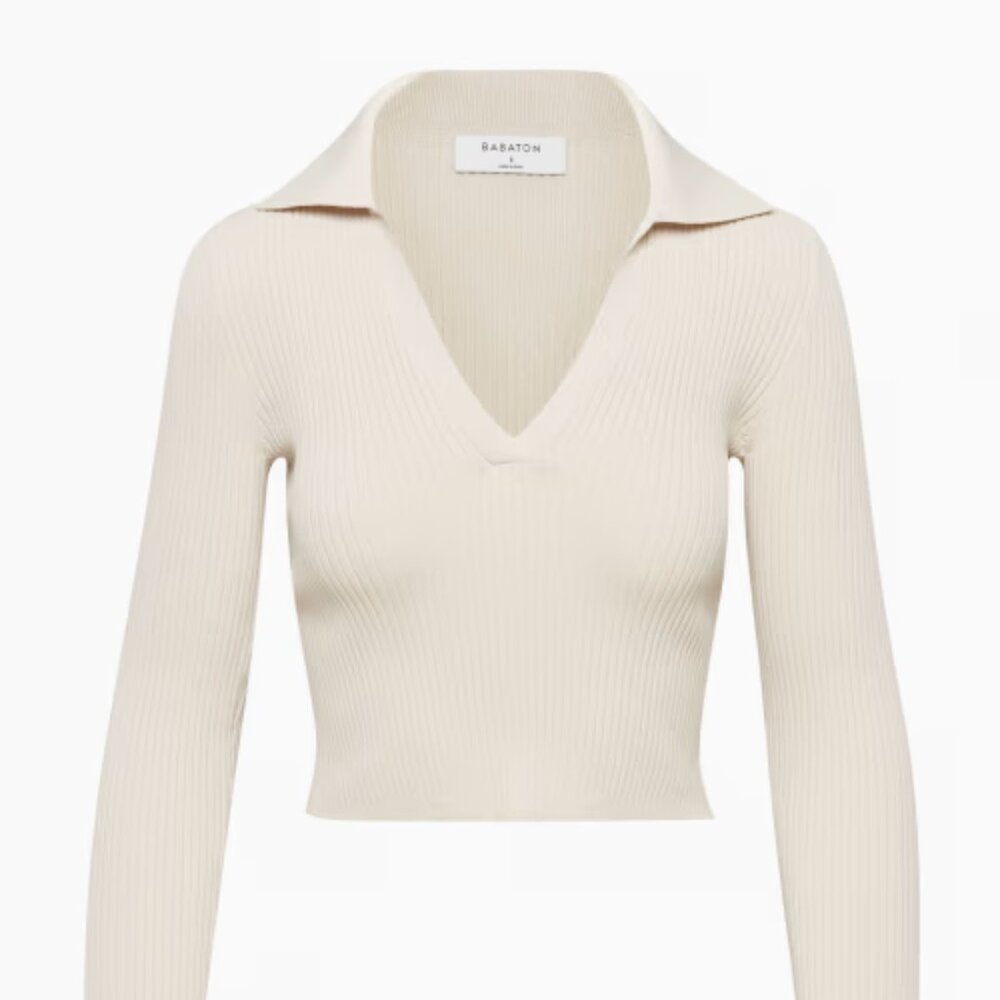 Aritzia | Babaton | Sculpt Knit Polo Longsleeve | S